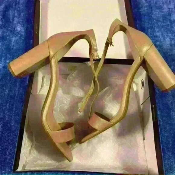 INC Strappy Nude Heels 3 inches Women’s 10 - Picture 3 of 7